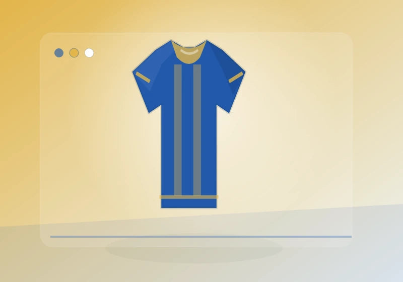 Maillot d’illustration bleu royal et or
