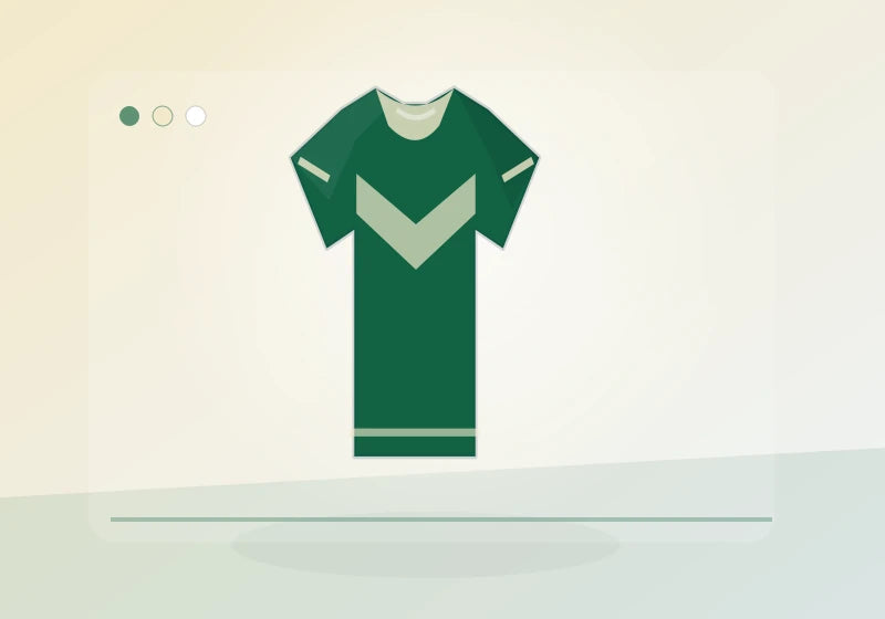 Maillot d’illustration vert et ivoire