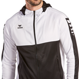 Veste à capuche Erima Six Wings noir/blanc – porté