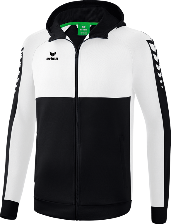 Veste à capuche Erima Six Wings noir/blanc – vue de face