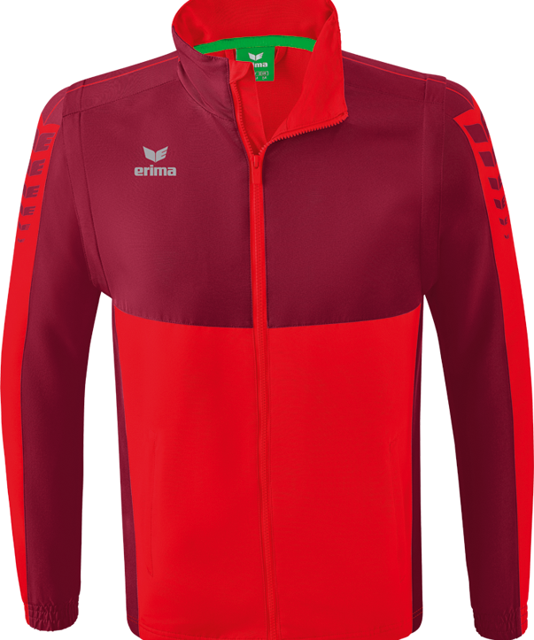 Veste Erima Six Wings manches amovibles rouge/bordeaux – vue de face