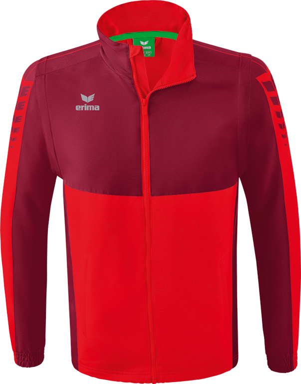 Veste Erima Six Wings manches amovibles rouge/bordeaux – vue de face