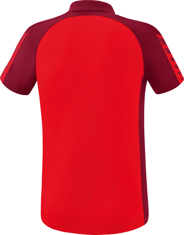 Polo fonctionnel Erima Six Wings rouge/bordeaux – vue de dos