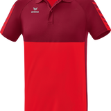 Polo fonctionnel Erima Six Wings rouge/bordeaux – vue de face