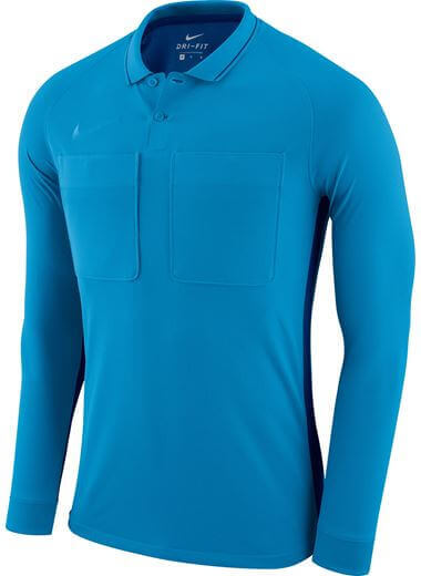 Maillot d’arbitre Nike Dry Referee manches longues bleu – vue de face