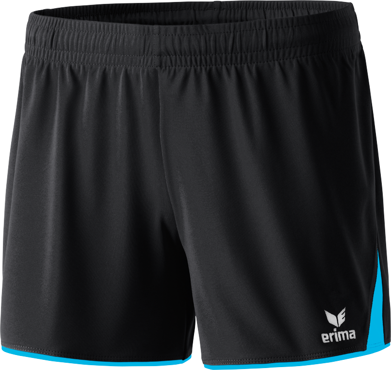 Short Erima Classic 5-C noir/bleu curaçao – vue de face