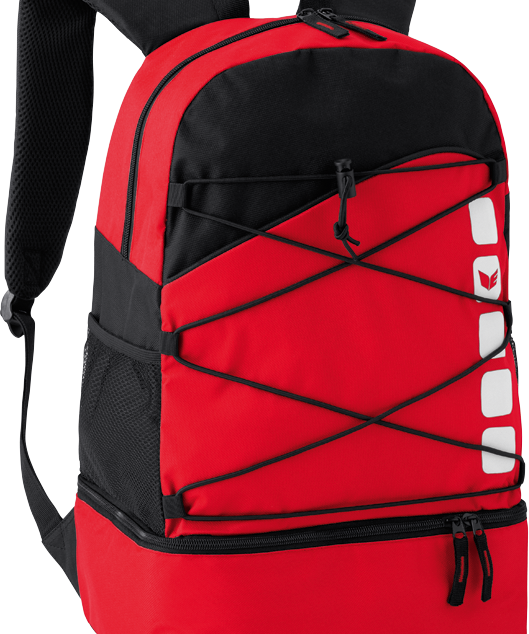 Sac à dos multifonction Erima Club 5 rouge/noir – vue de face
