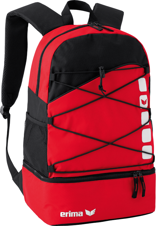 Sac à dos multifonction Erima Club 5 rouge/noir – vue de face