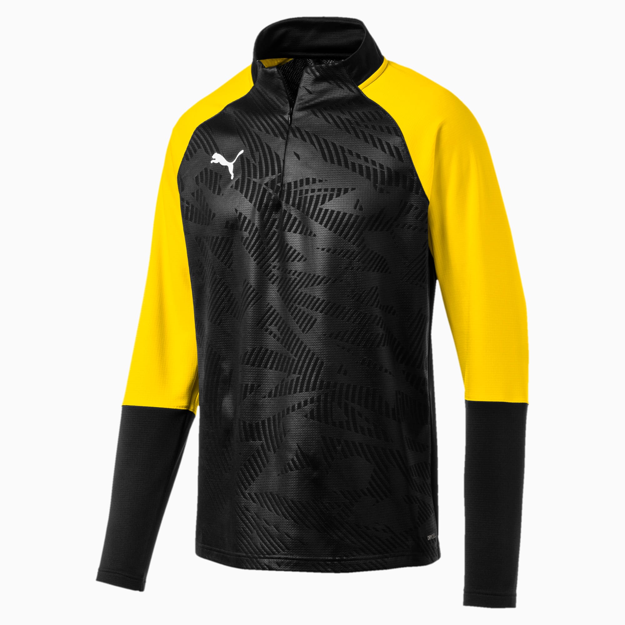 Sweat 1/4 zip Puma CUP Training Core noir et jaune
