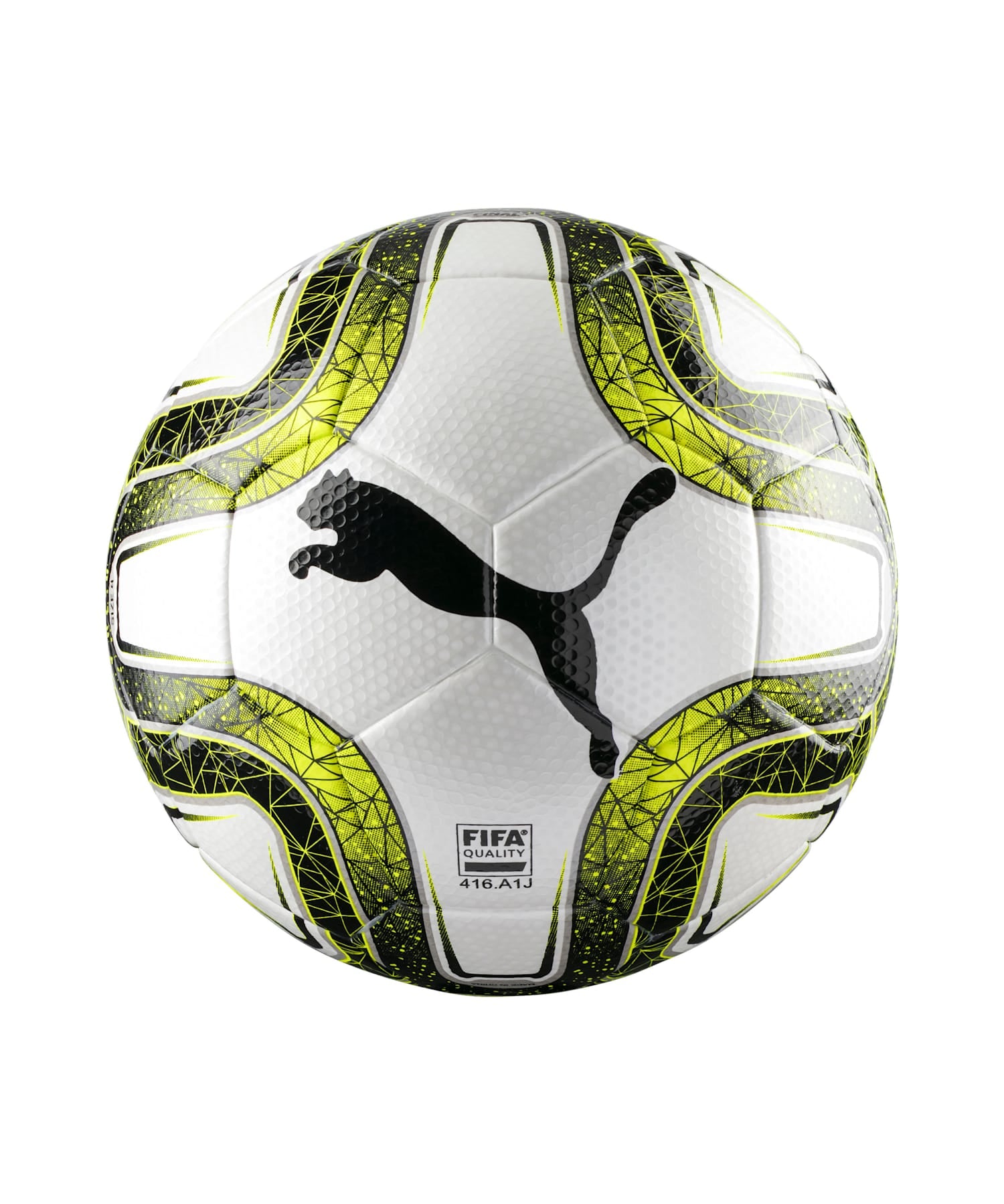 Ballon de foot Puma FINAL 3 Tournament blanc, jaune citron et noir, taille 4 (082904-01)