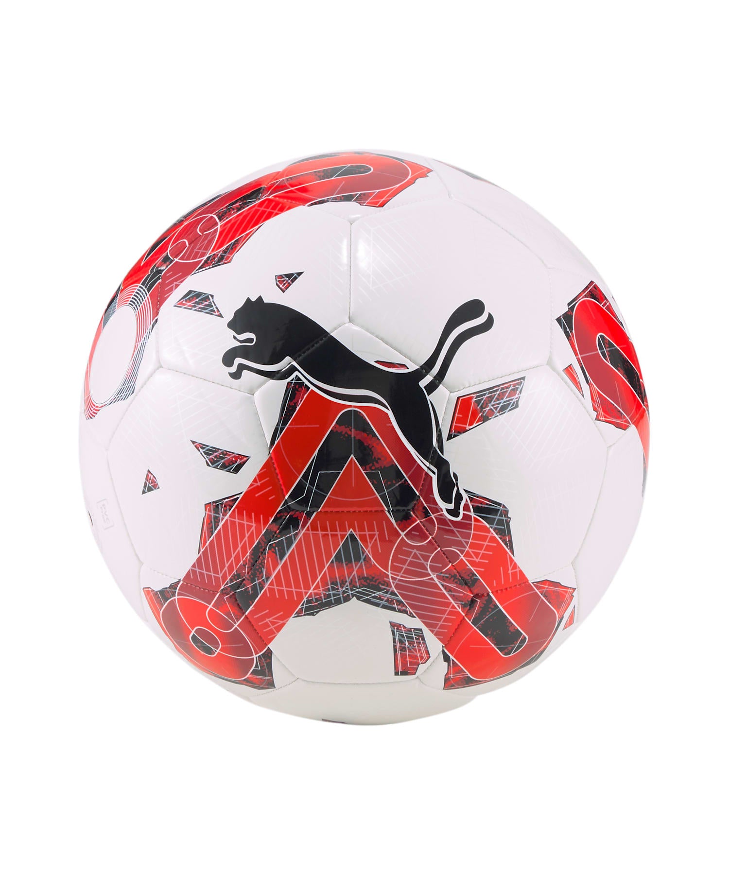 Ballon de foot Puma Orbita 6 MS blanc et rouge, taille 5 (083787-02)
