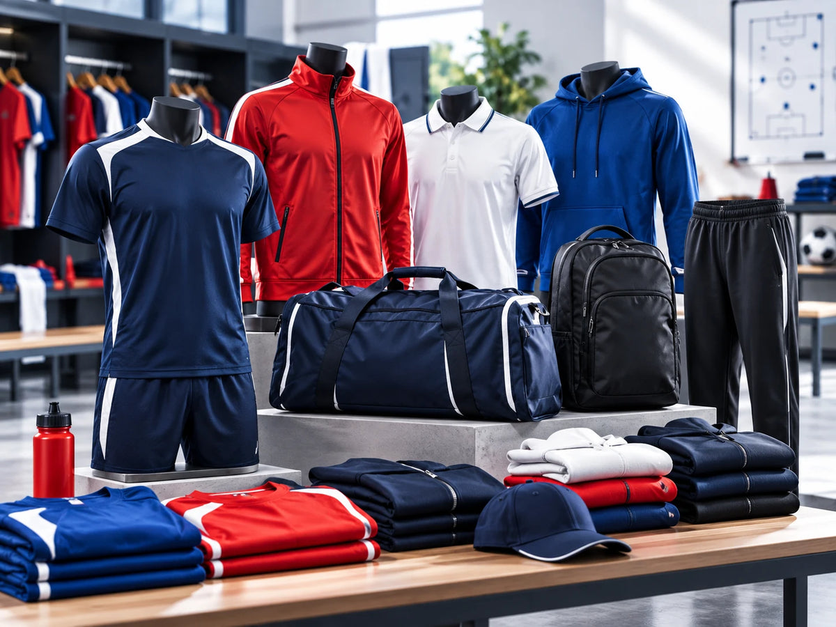 Visuel d'inspiration : ensembles textiles d'équipe, maillots, survêtements, polos, sweats et bagagerie pour clubs