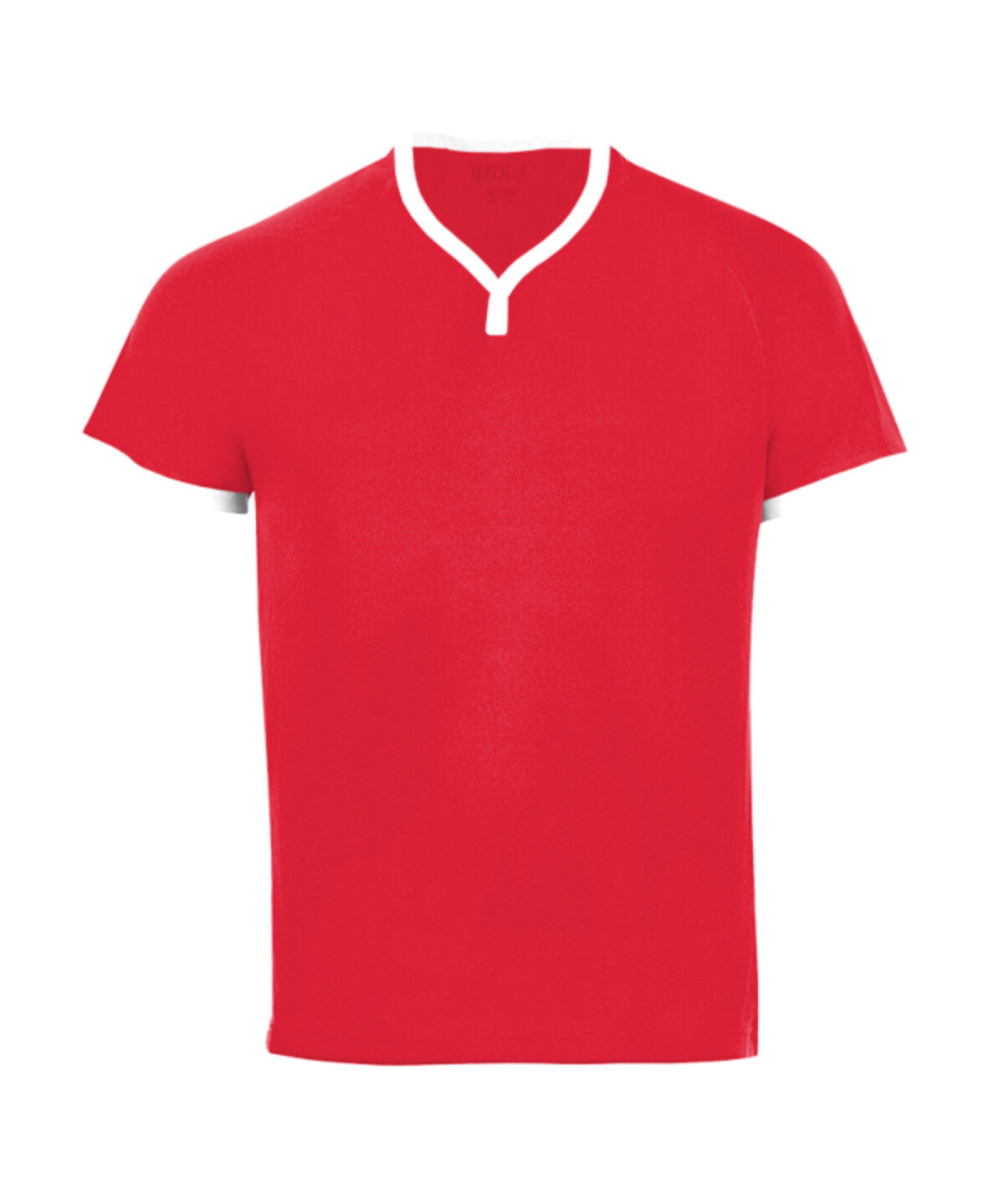 SOL’S Atletico 01177 908 rouge/blanc – maillot manches courtes, vue de face