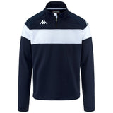 Sweat demi-zip Kappa Dovare – Marine/Blanc