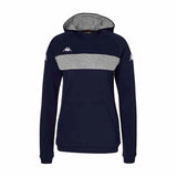 Sweat à capuche femme Kappa Daccia marine et gris chiné