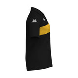 Polo Kappa Dianetti homme noir et jaune – profil droit