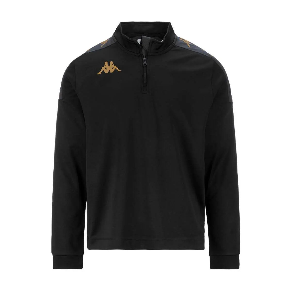 Sweat demi-zip Kappa Gassolo noir et gris foncé