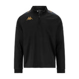 Sweat demi-zip Kappa Gassolo noir et gris foncé