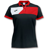 Polo Joma Crew II femme noir/rouge (900387.106) – vue de face