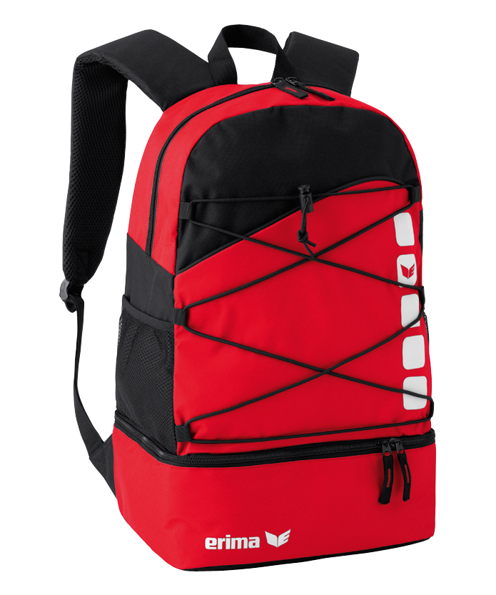 Sac à dos multifonction Erima Club 5 rouge/noir – vue de face