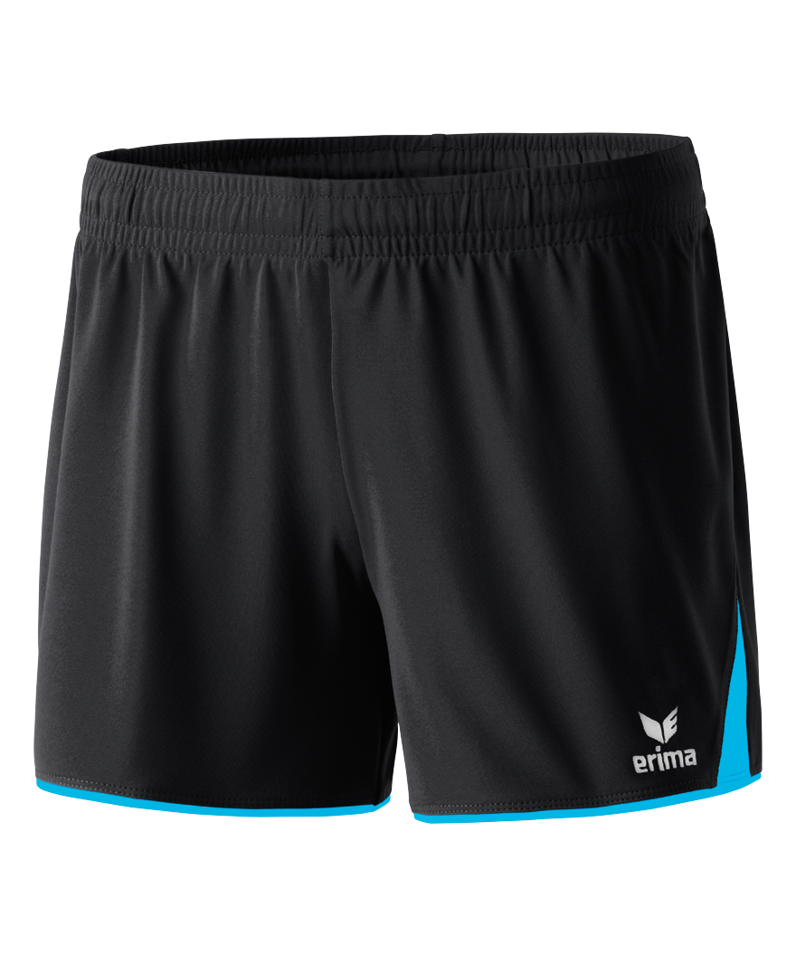 Short Erima Classic 5-C noir/bleu curaçao – vue de face