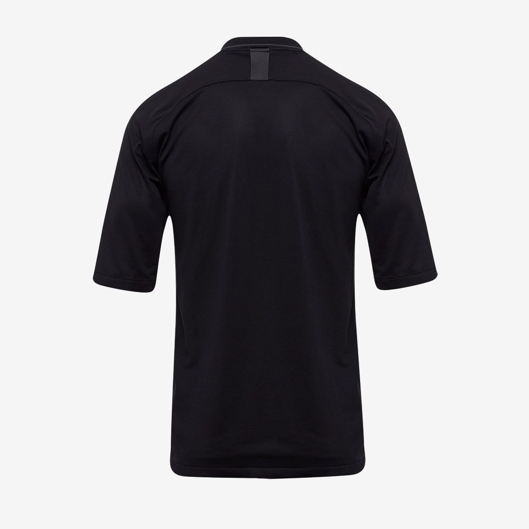 Maillot d’arbitre Nike Dry Referee manches courtes noir (AA0735-010) – vue de dos, modèle présenté sans le marquage La Poste