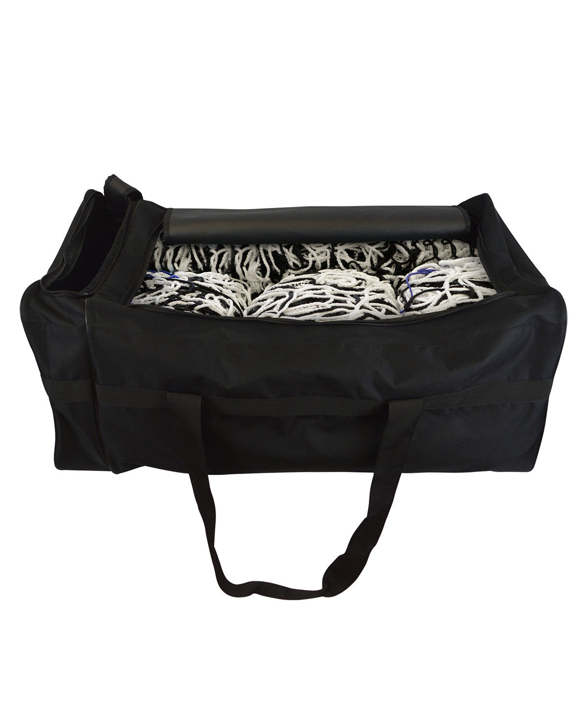 Sac de transport multifonctions Sporti 011084 noir – ouvert, avec des filets (non inclus)